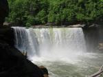 Looking at the falls from below